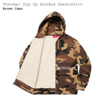 Thermal Zip Up Hooded Sweatshirt (Brown Camo)